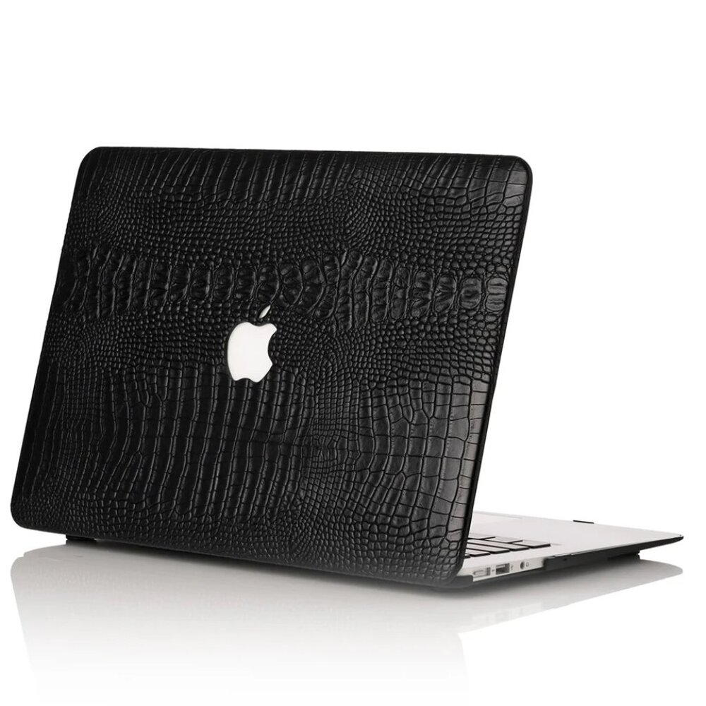 Chic Geeks Black Faux Crocodile MacBook Case, 13" MacBook Air